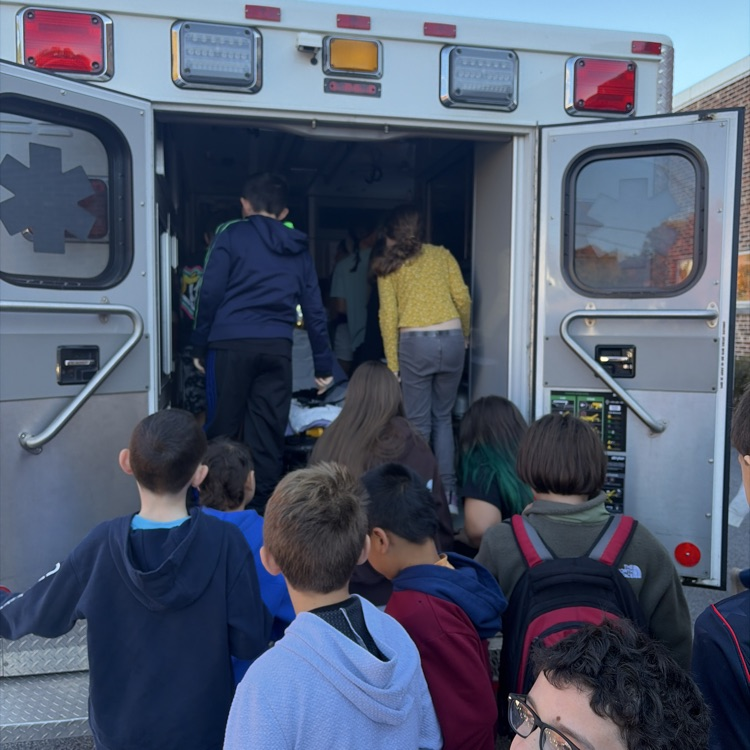 checking out the ambulance