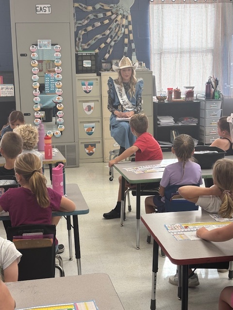 miss illinois high school rodeo came to read to us!