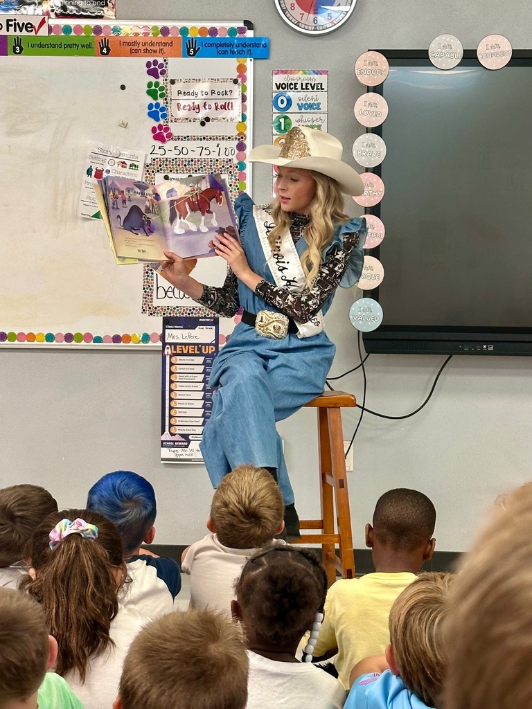 miss illinois high school rodeo came to read to us!
