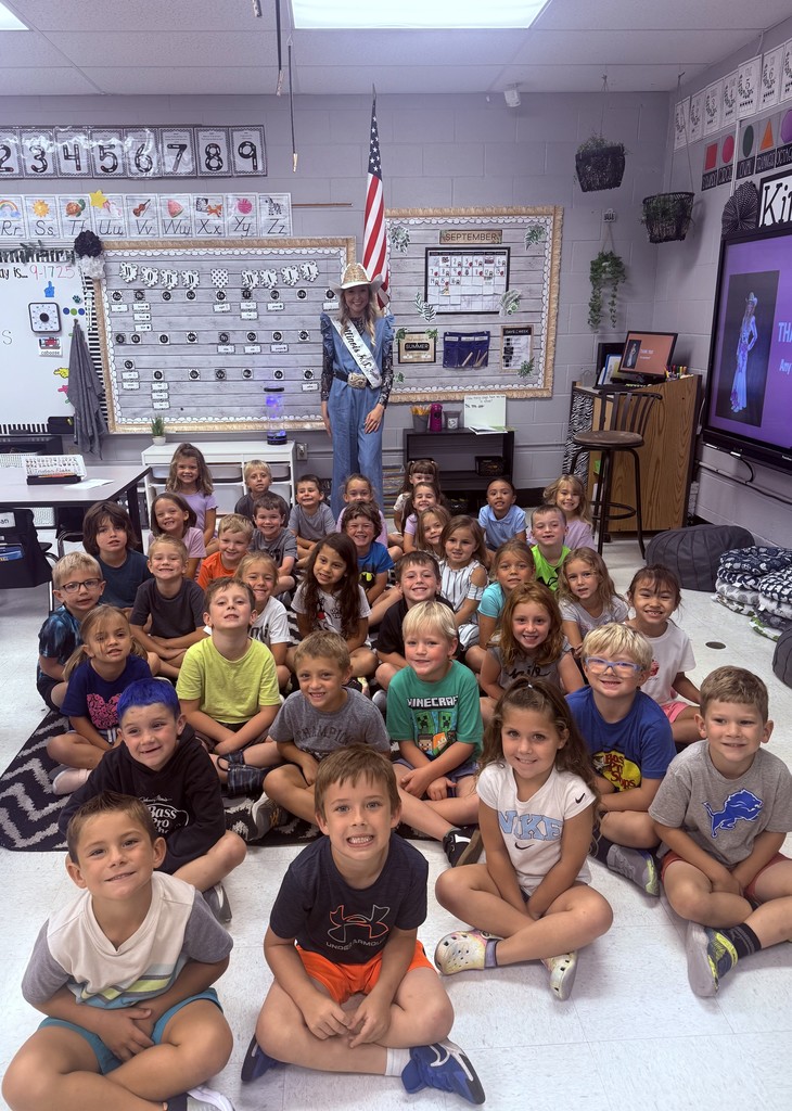 miss illinois high school rodeo came to read to us!