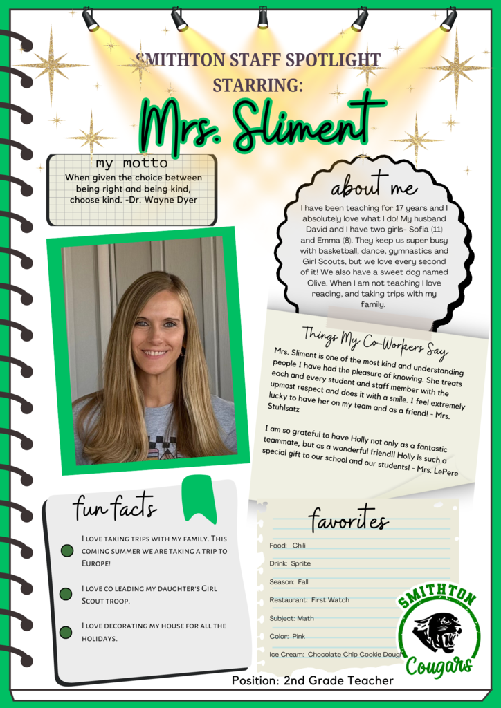 staff spotlight - sliment