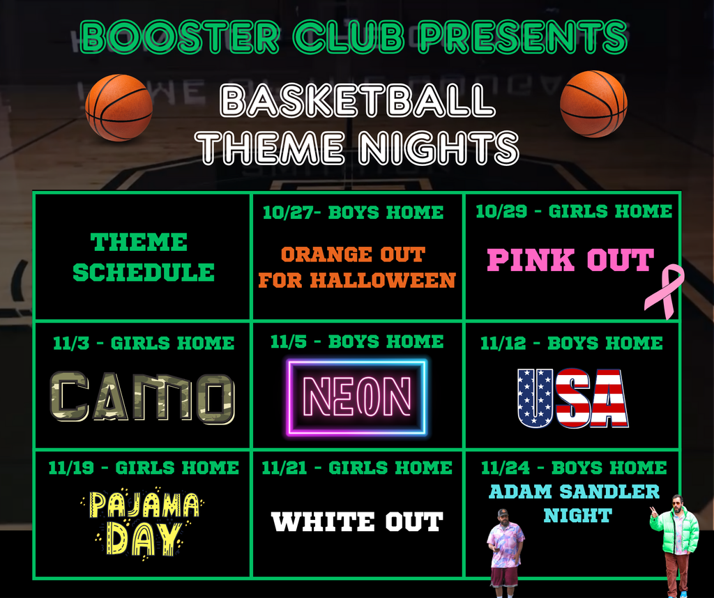 booster club basketball theme nights