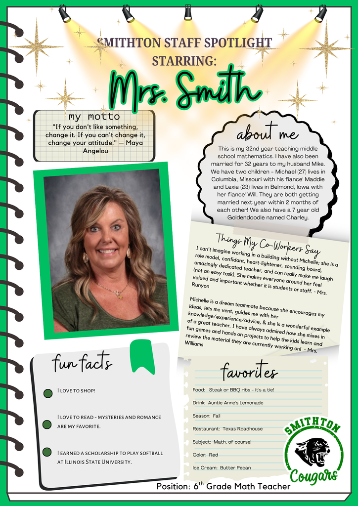 staff spotlight - mrs. smith