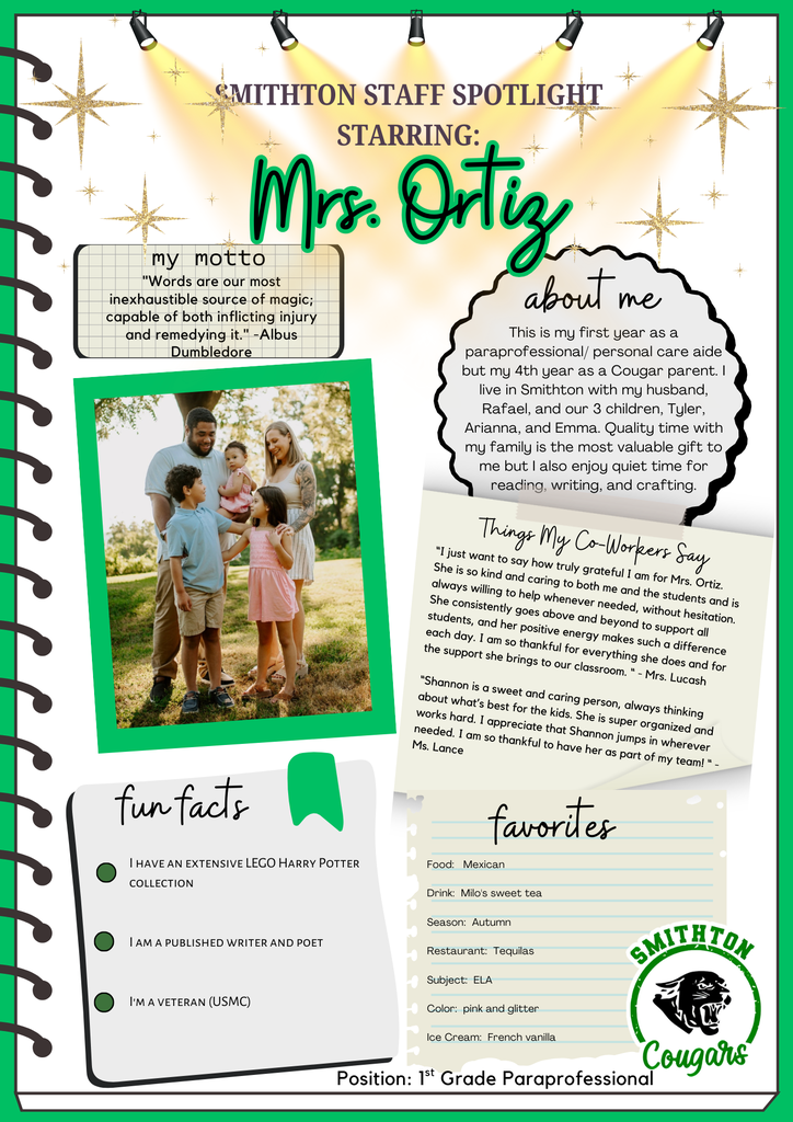 staff spotlight - mrs ortiz