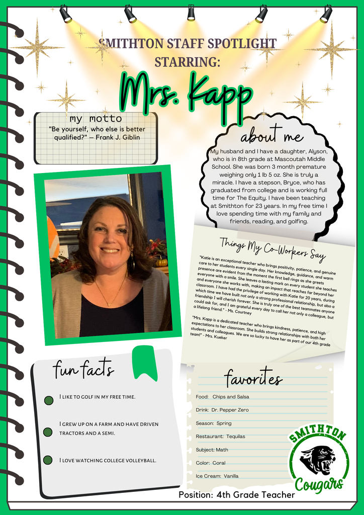 staff spotlight - mrs. kapp