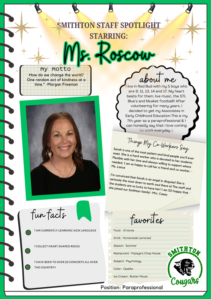 staff spotlight - ms. roscow