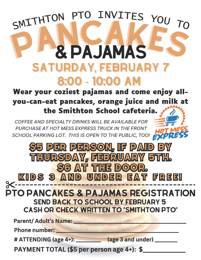 pancakes & pajamas saturday 2/7