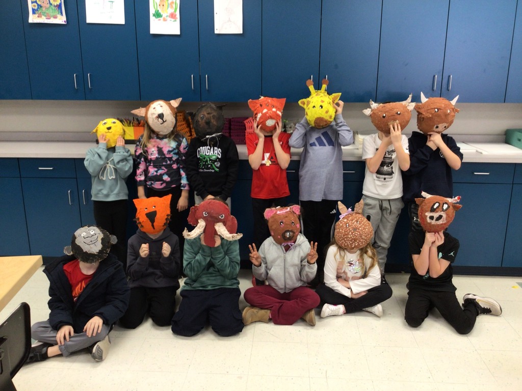 2nd grade art paper mache masks