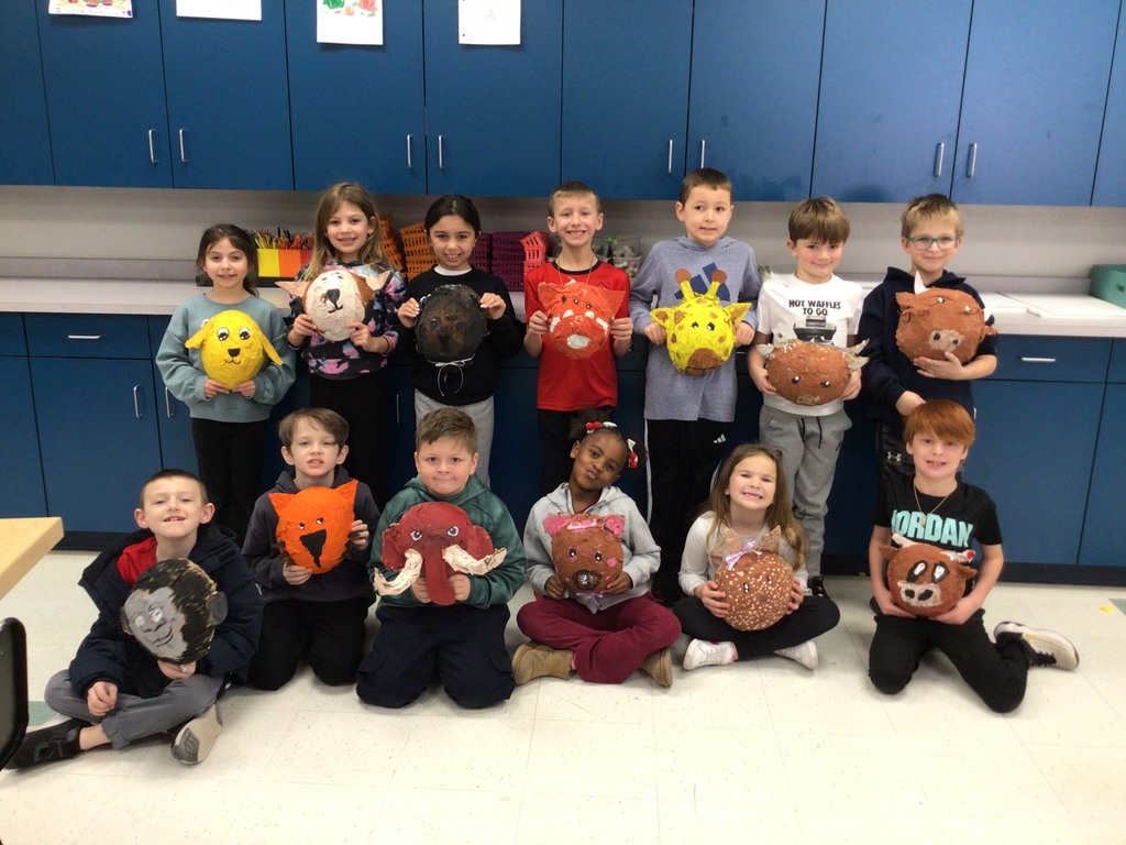2nd grade art paper mache masks