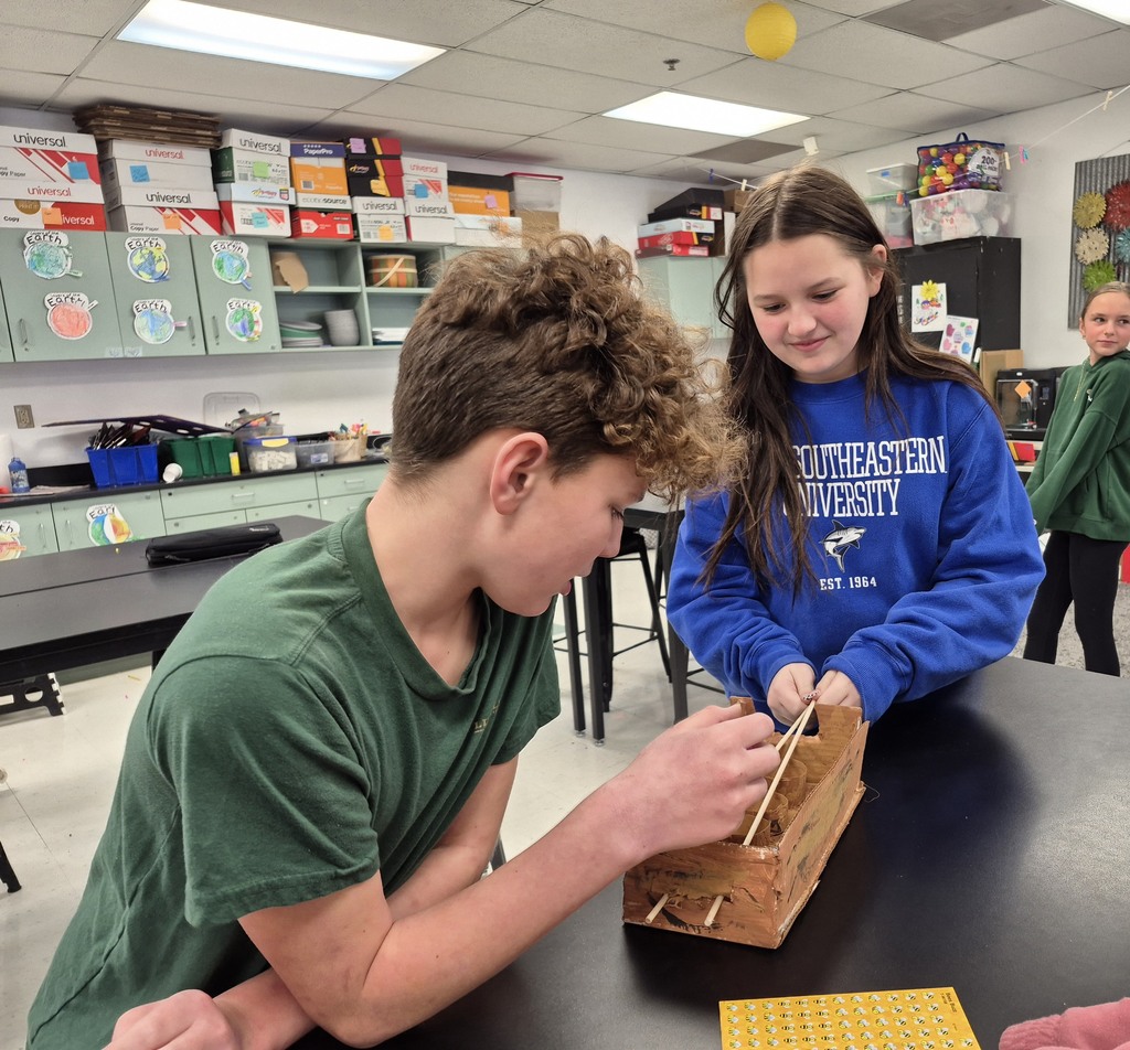 More fun in STEM this week...5th grade dissected owl pellets, 2nd grade observed earthworms and 6th grade made games from cardboard boxes.