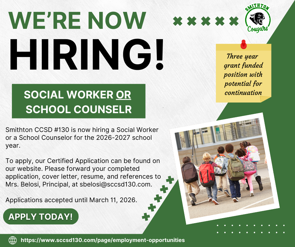 Social WorkerSchool Counselor Hiring
