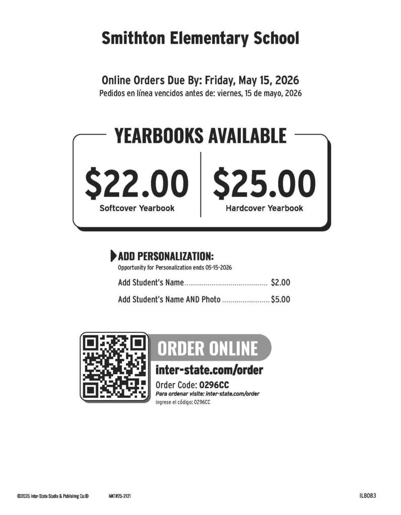 yearbook order form