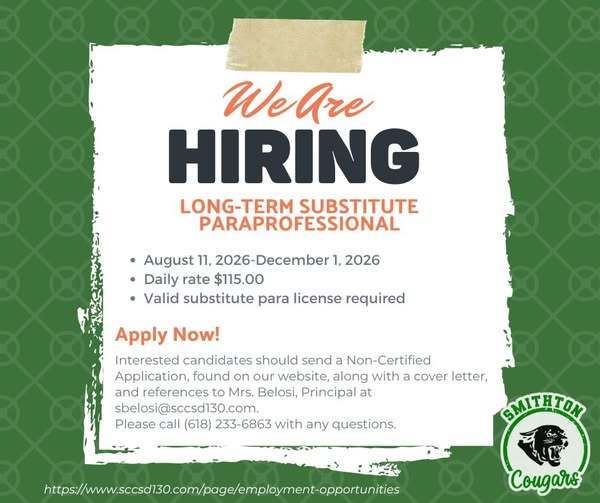 Paraprofessional substitute long term