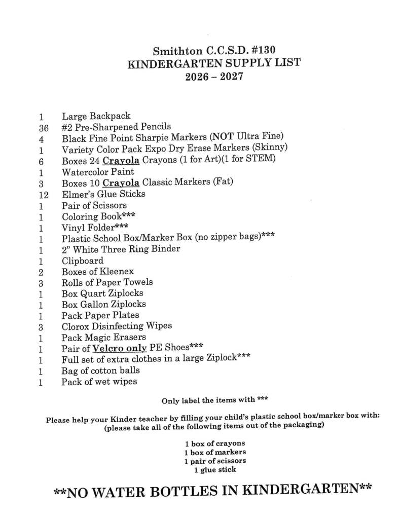 classroom supply list 26-27