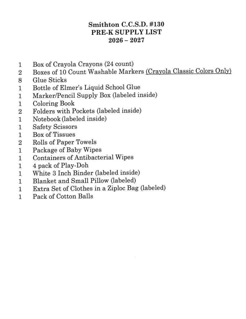 classroom supply list 26-27