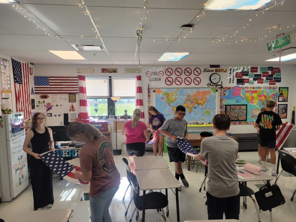 7th grade american flag folding