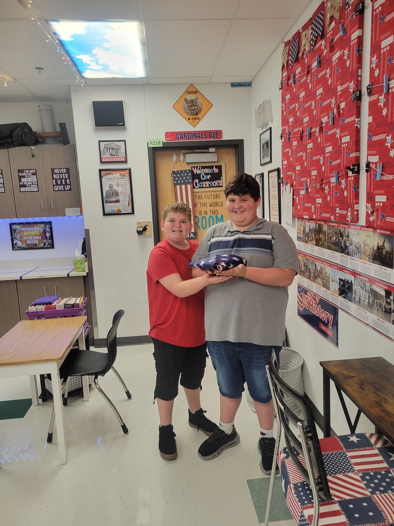 7th grade american flag folding