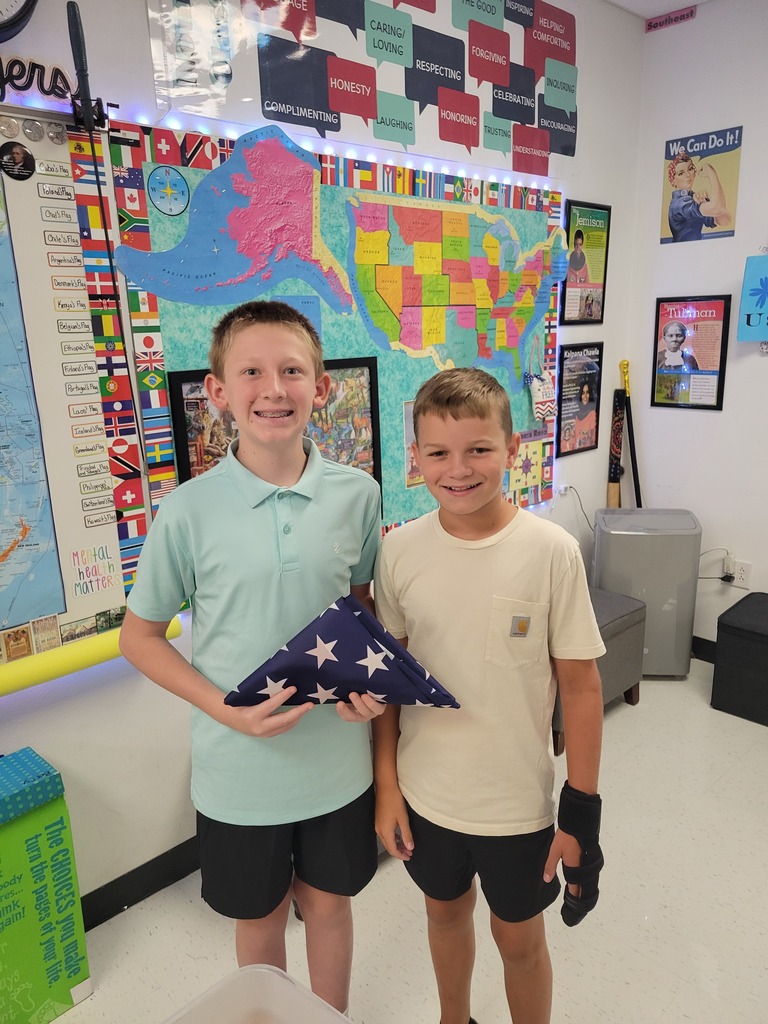 7th grade american flag folding