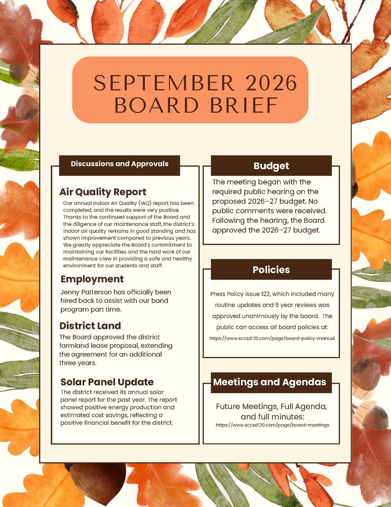 september board brief 2026