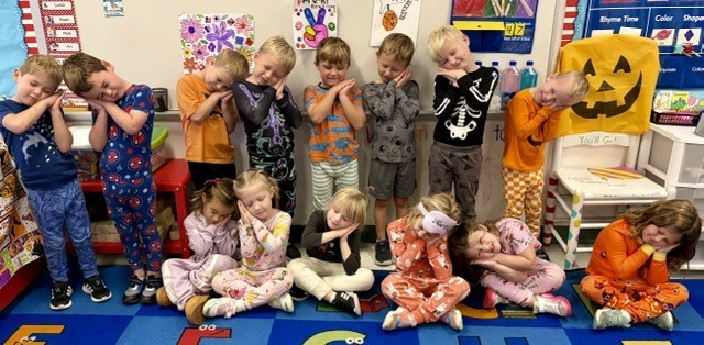 red ribbon week - spooky pajamas day