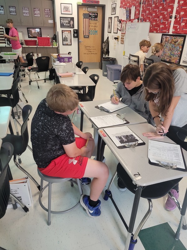 7th & 8th grade social studies activites