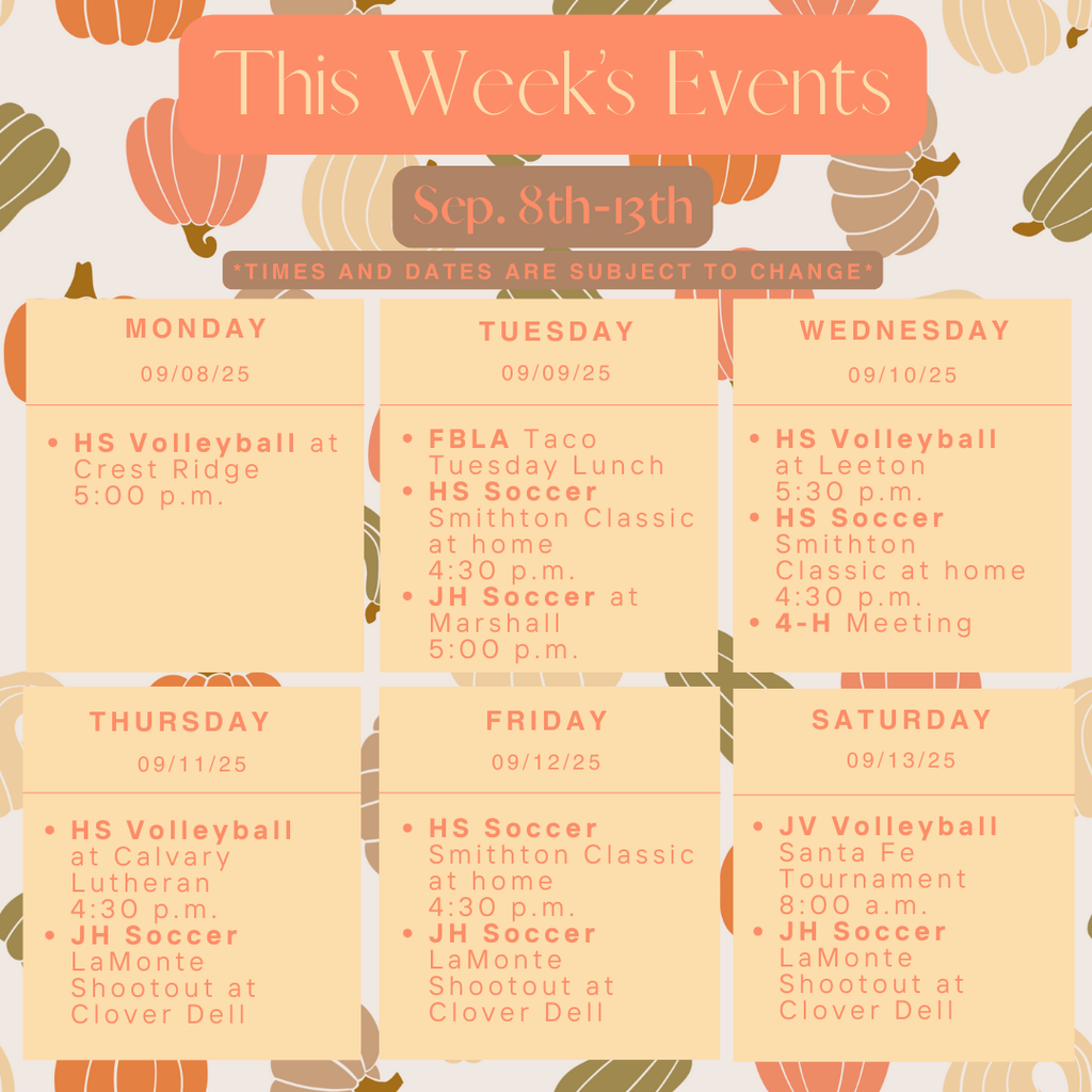 weekly events 