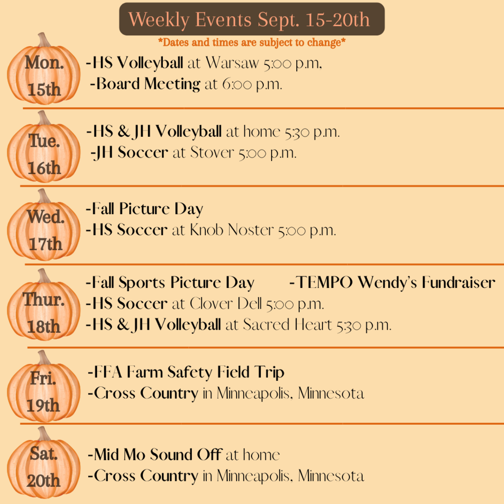 weekly events 