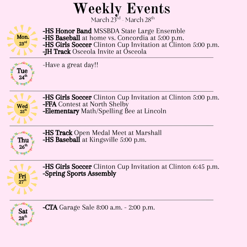 Weekly Events