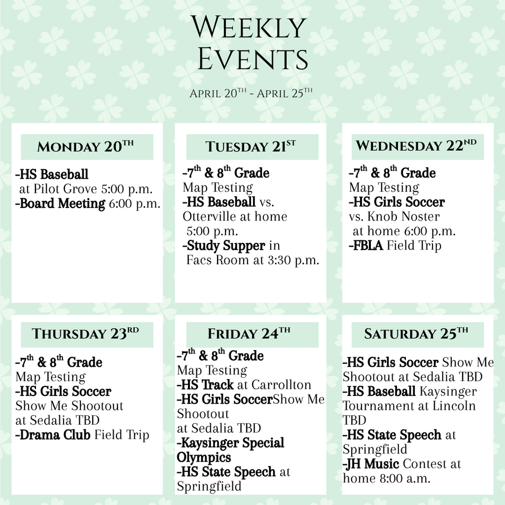 Weekly Events