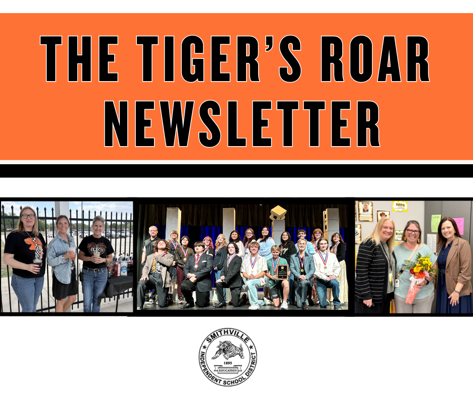 the tiger's roar newsletter with photos of students and staff