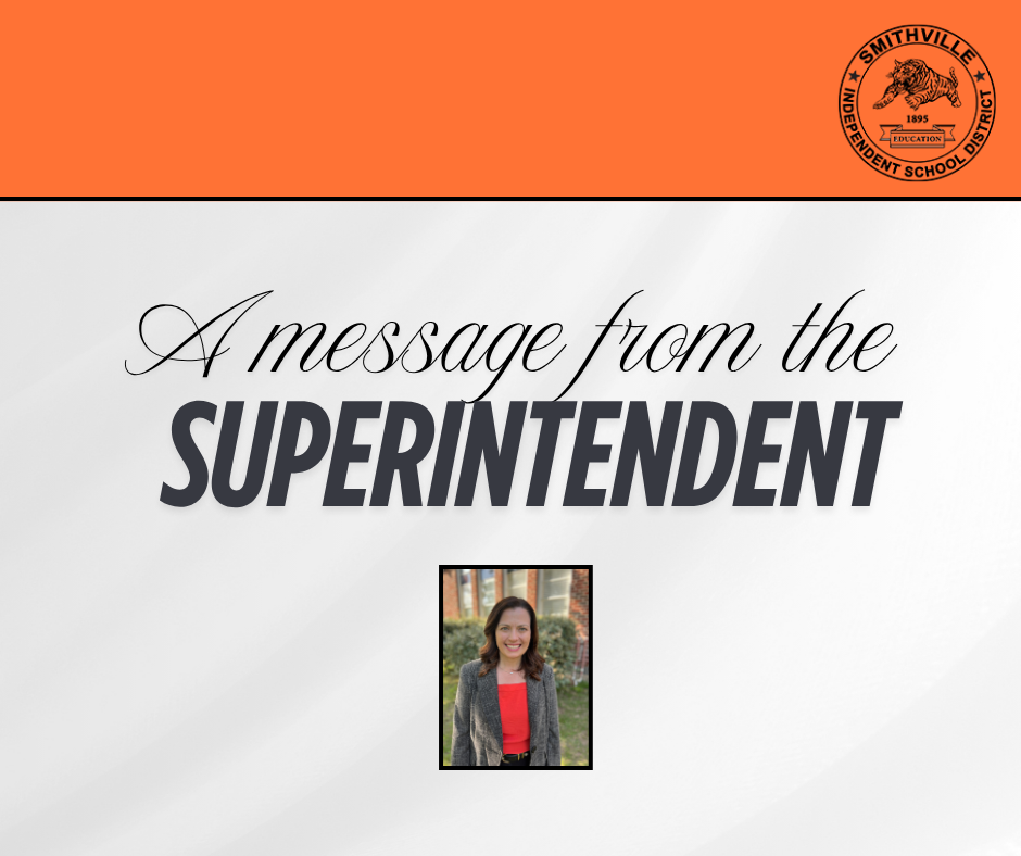 a message from the superintendent