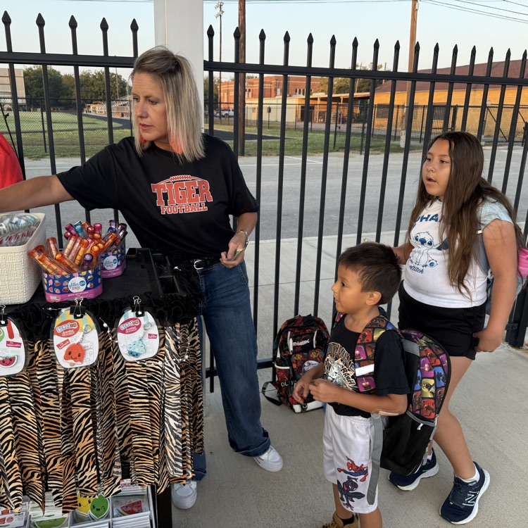 principal and students