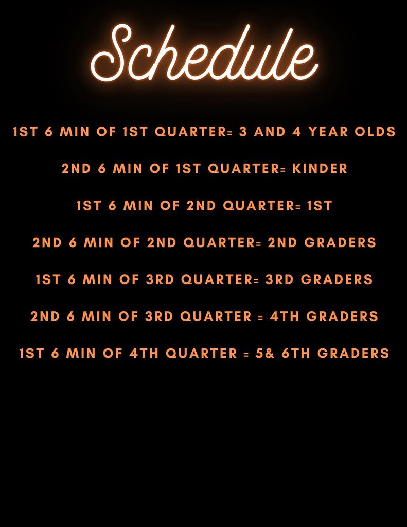 mini camp schedule