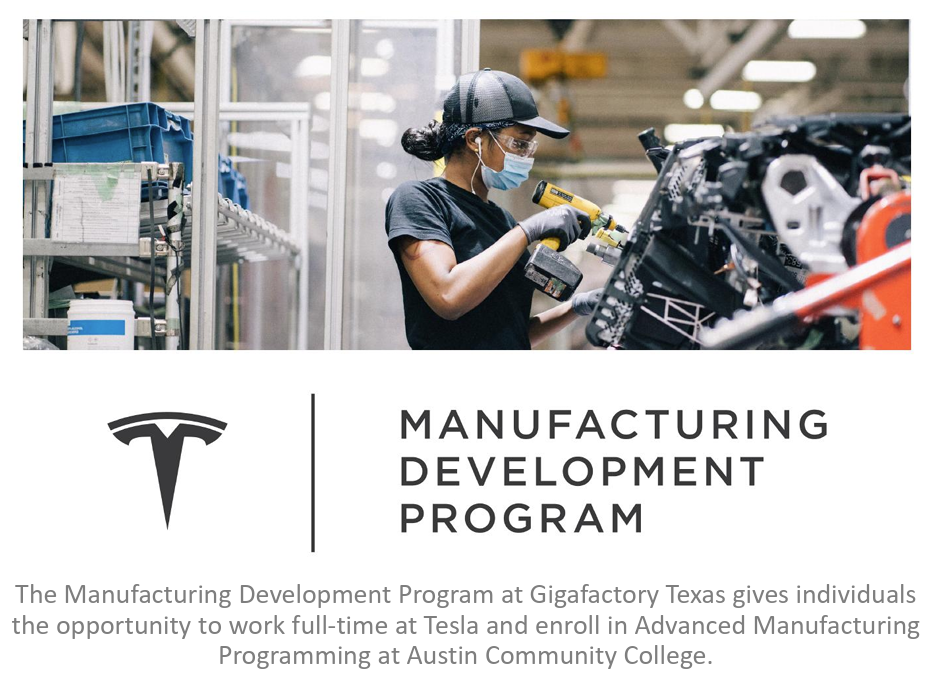 TESLA - manufacturing development program