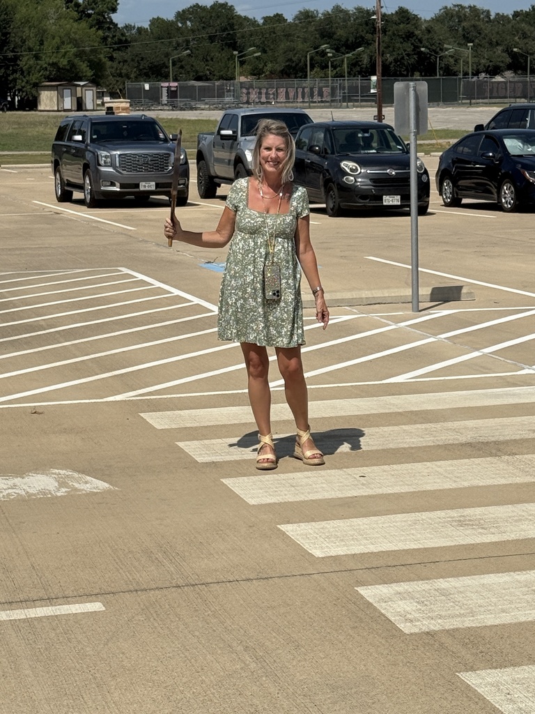 Principal at crosswalk