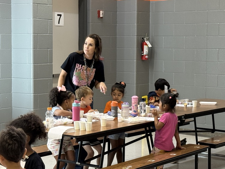 teacher with students