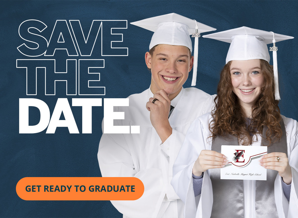 Save the Date - students in caps and gowns