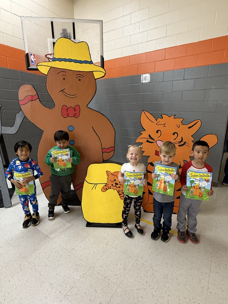 Students excited to get their very own copies of Explore Smithville Activity Book