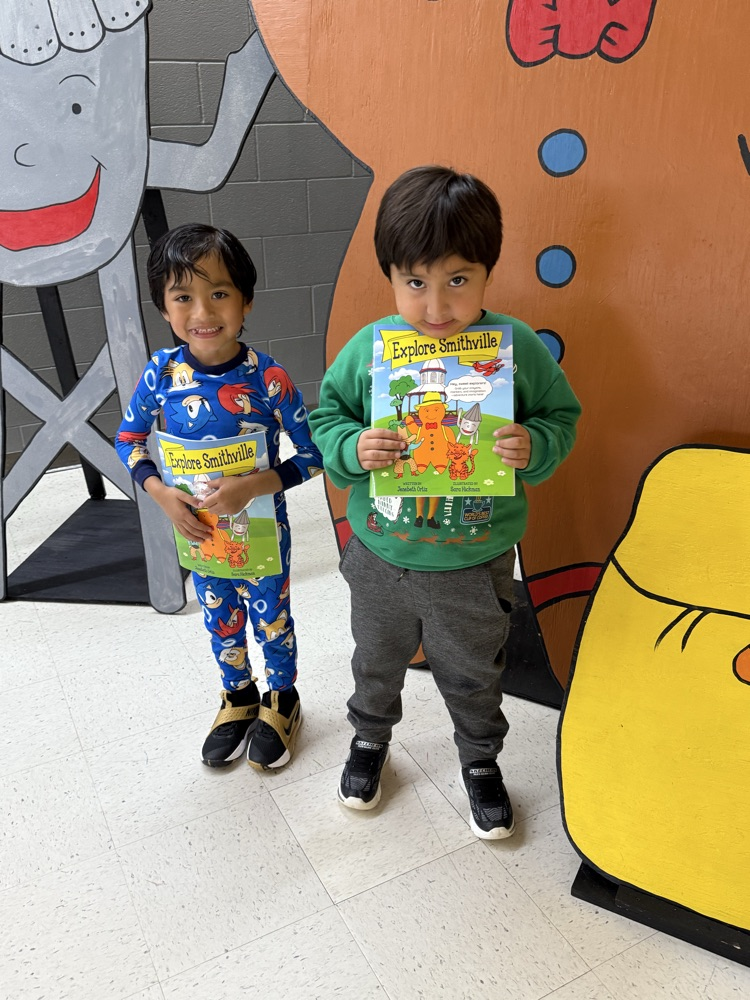 Students excited to get their very own copies of Explore Smithville Activity Book