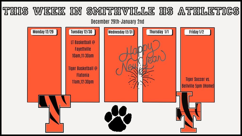 HS Athletics Week At a Glance 12/29-1/2