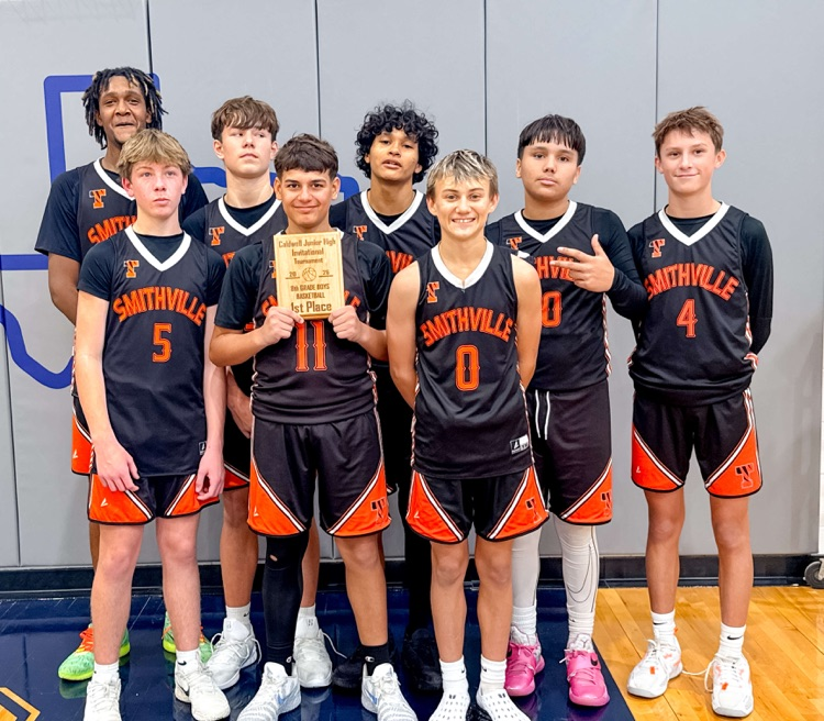 8th grade boys basketball 1st place - Caldwell invitational 
