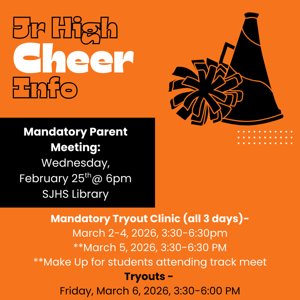"junior high cheer info" with pom poms