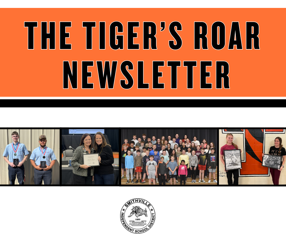 "the tiger's roar newsletter" with pictures of students