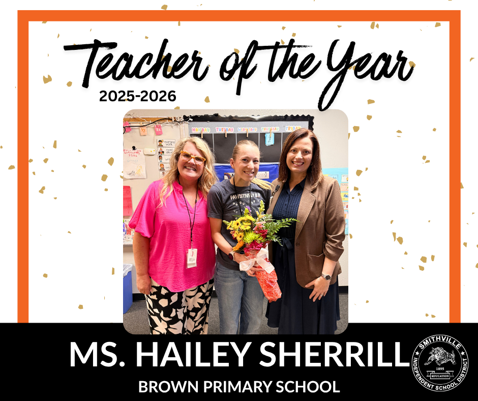 Teacher of the year photo with superintendent 