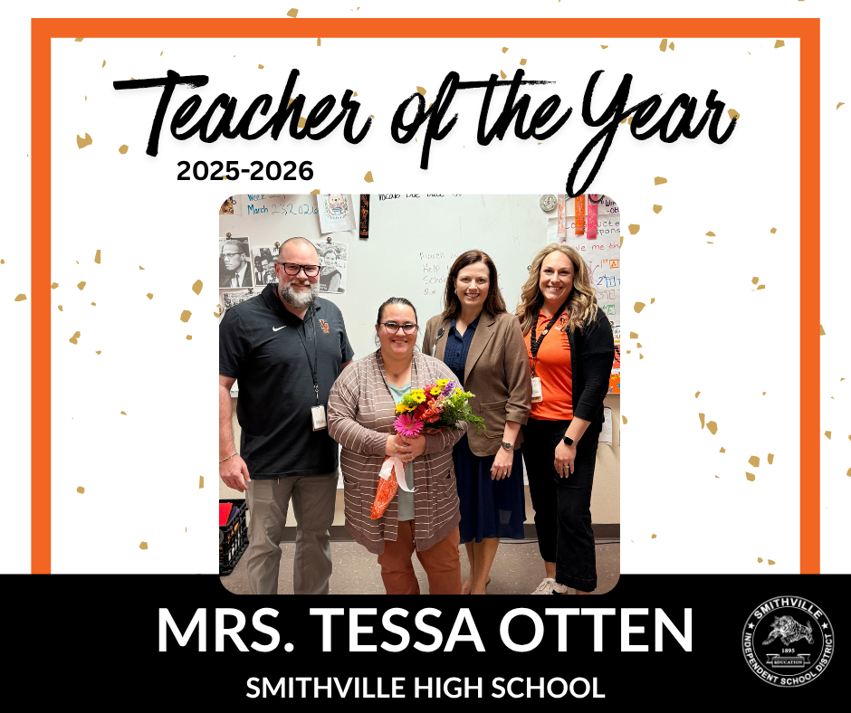 Teacher of the year photo with superintendent