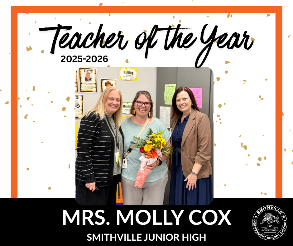 Teacher of the year photo with superintendent