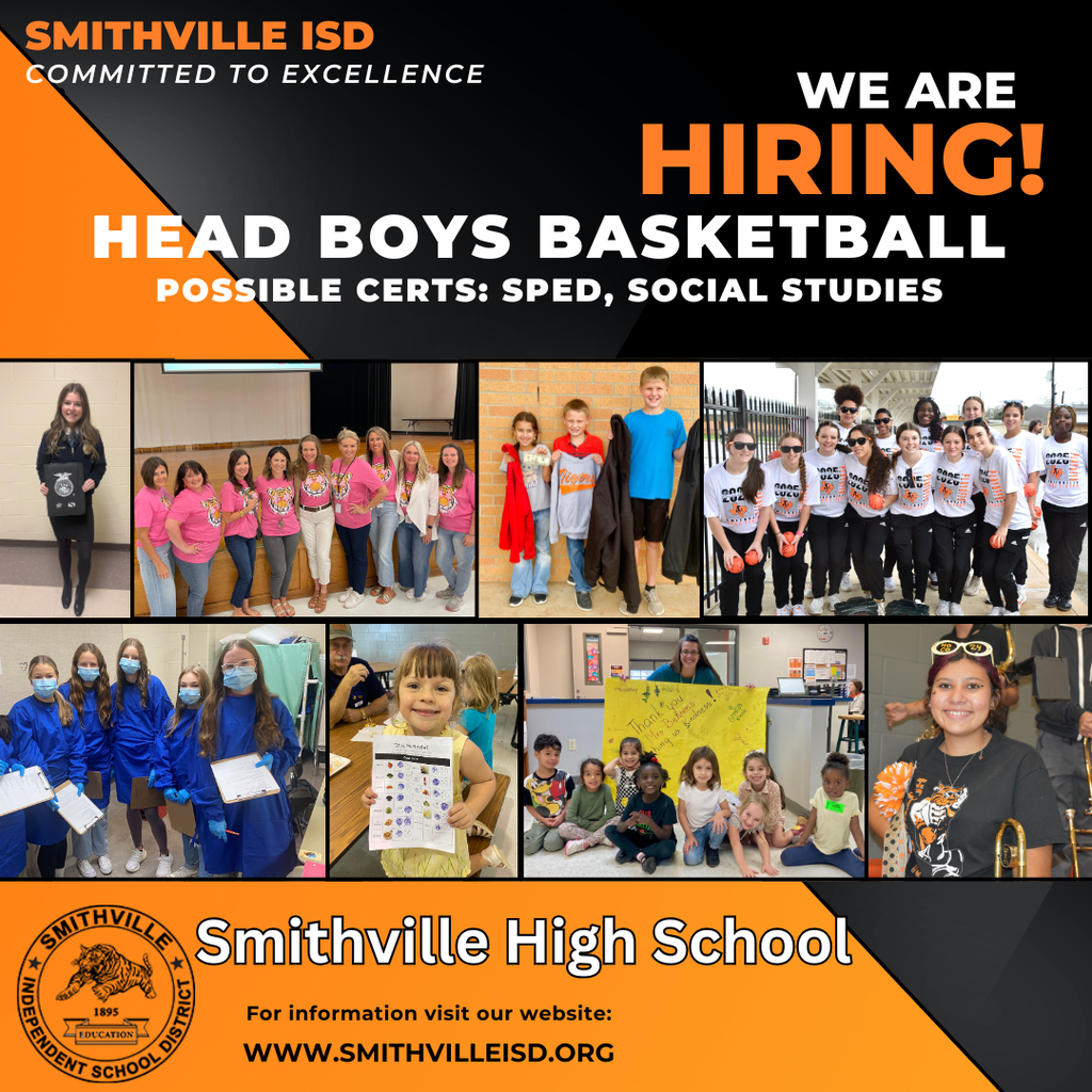 "we are hiring" with photos of students and teachers