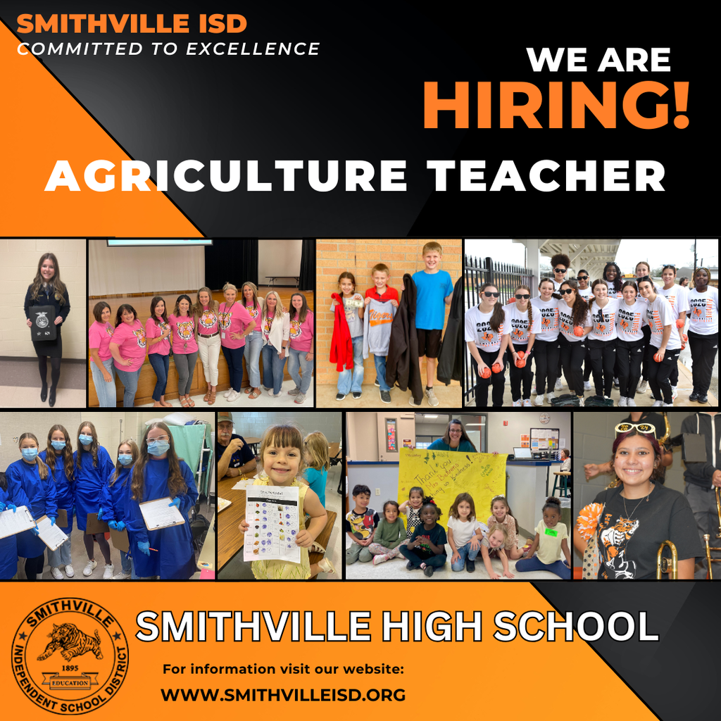 "we are hiring" with photos of students and teachers