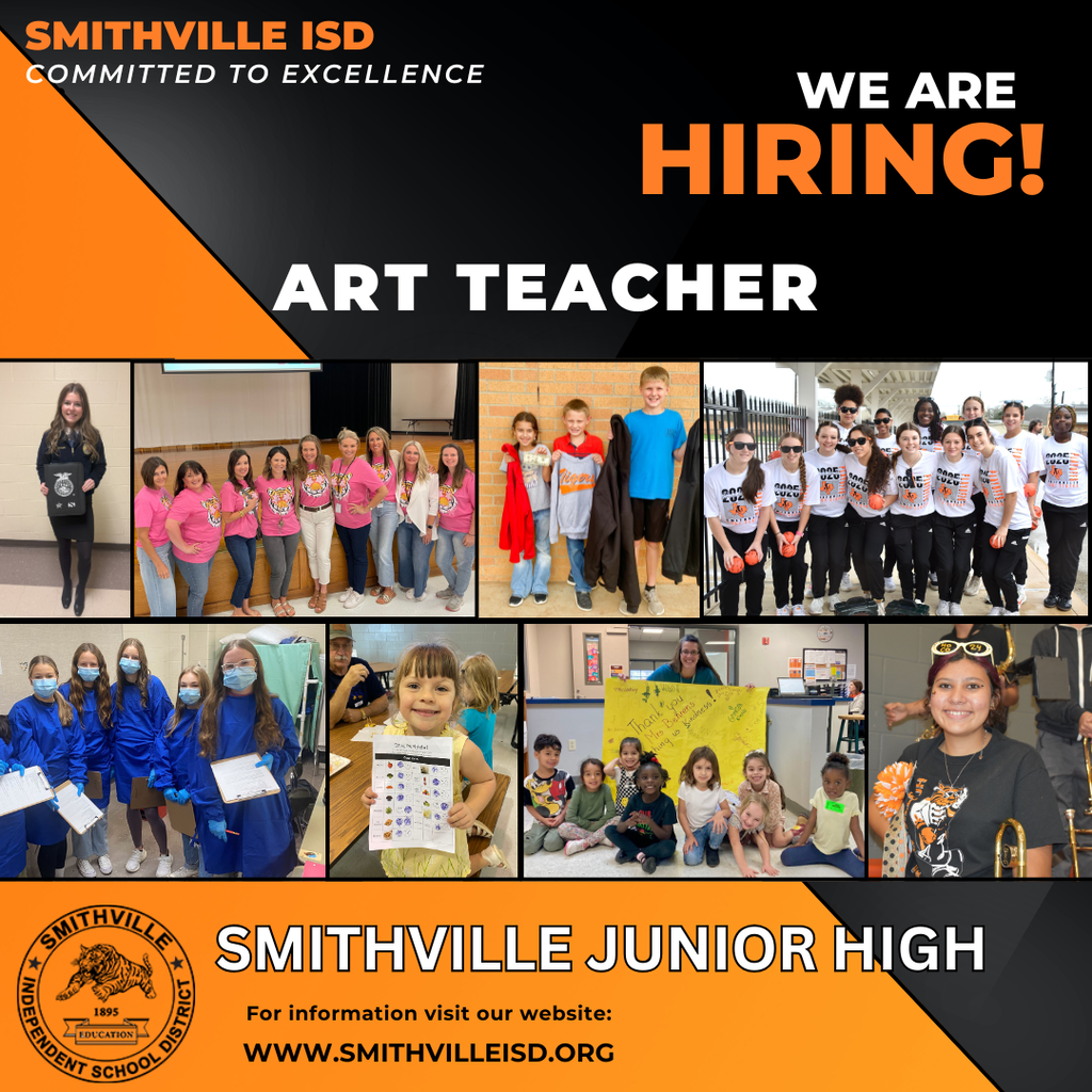 "we are hiring" with photos of students and teachers