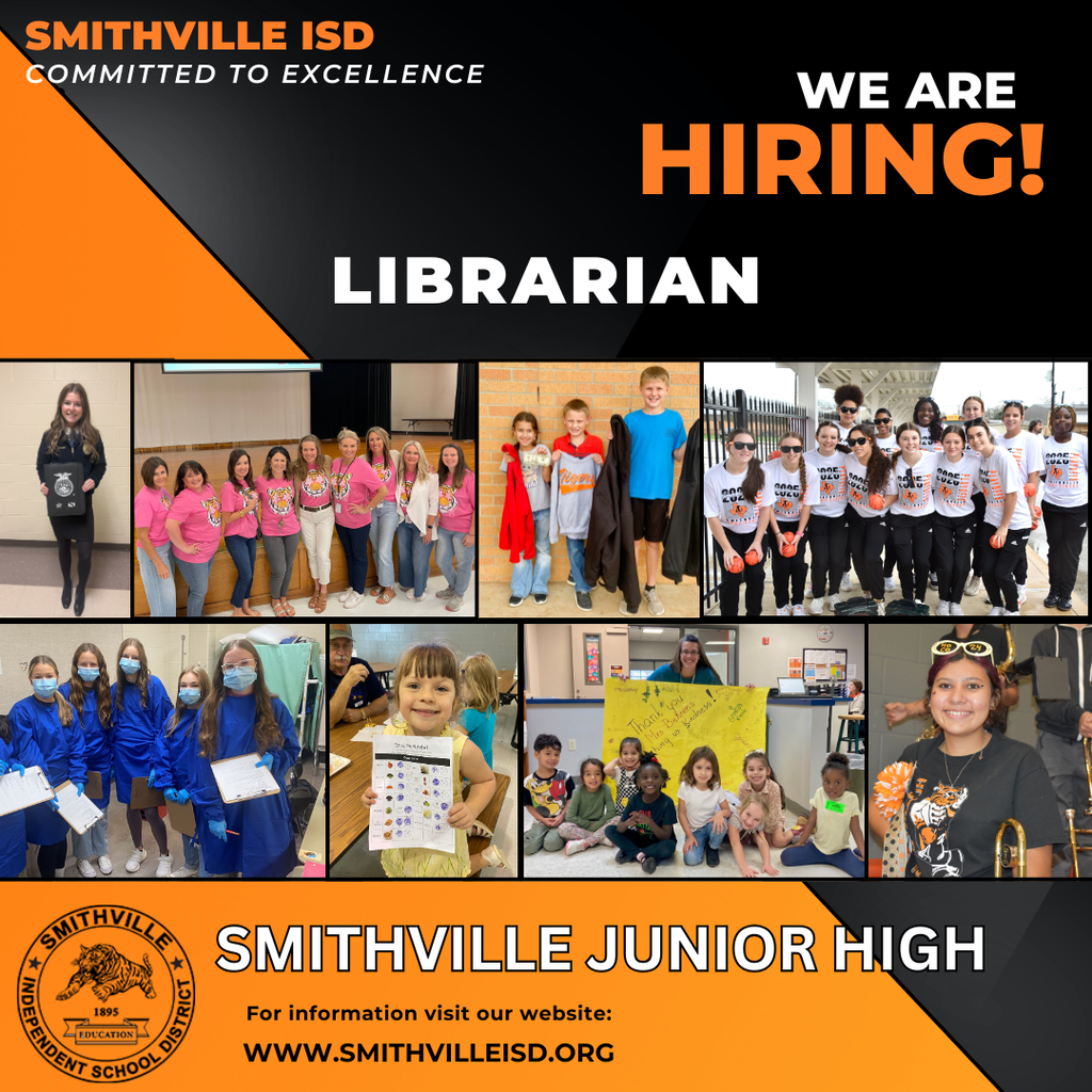 "we are hiring" with photos of students and teachers